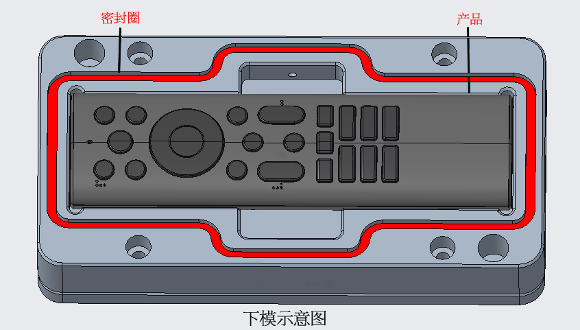 遙控器氣密性檢測(cè)下模